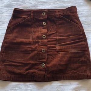 JCrew Size 0 - Copper Corduroy Skirt